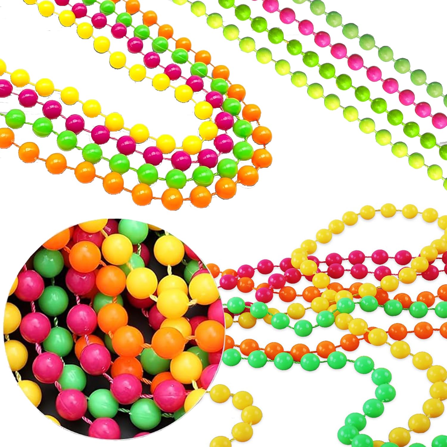 Ronilp 80s Fancy Dress for Women Rainbow 1980s Accessories for Women Costume Accessories Set including Leg Warmer Necklace Bracelet Bow Headband Fishnet Gloves Earrings Hollow Glasses - Image 4