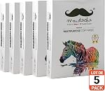 Moustache 2500 Sheets Multipurpose Printer Paper, Copy/Copier/LaserJet Inkjet Printer/Fax/Photocopy Paper, 95 Brightness, 21 lbs, Letter Size 8.5''x11'', 500 Sheets/Ream, 5 Reams