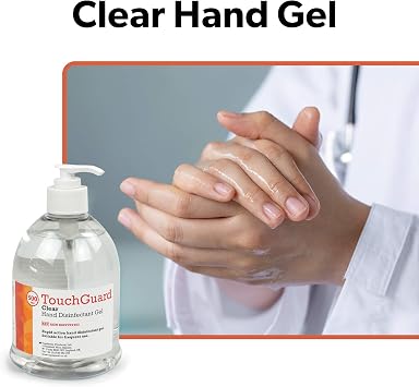 Clear Hand Gel, Multipack of 10 x 500ml - Made in UK