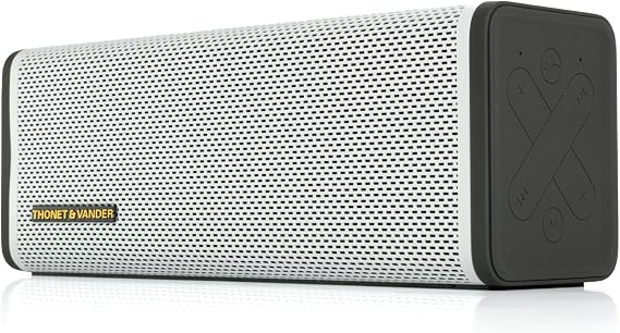 Thonet & Vander Frei Topp 24W RMS Portable Bluetooth Speaker TWS IPX4 Water Resistance Certificate 30 Hours Listening Time (White Color)
