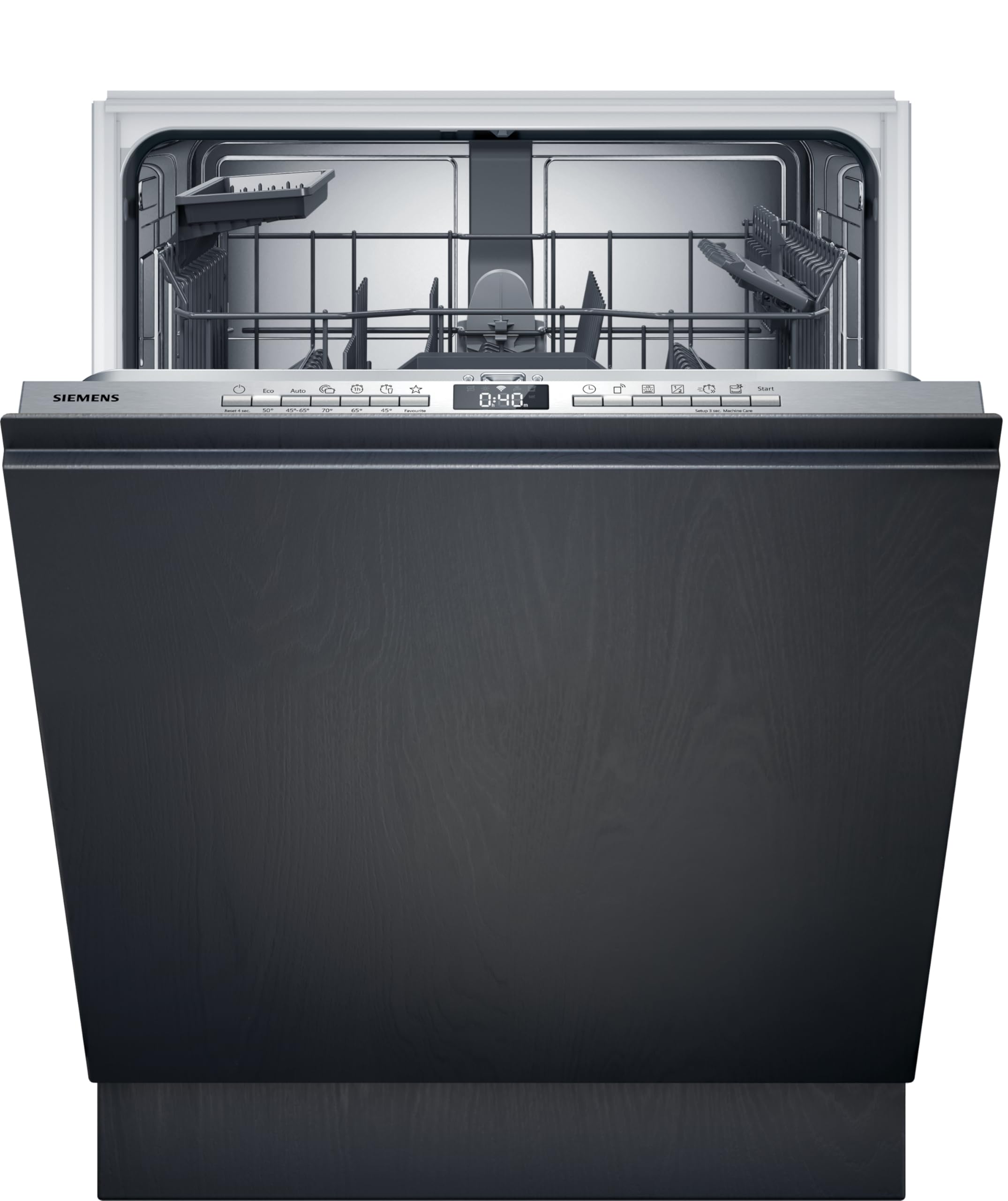Siemens SN63HX16AE iQ300, w pełni zintegrowana zmywarka 60 cm, wyprodukowano w Niemczech, kosz na sztućce, Smart Start, trzy razy szybsze płukanie, program HygienePlus, IntensiveZone, infoLight