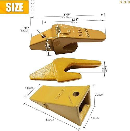 Miniatura 3 de BDI Wear Parts Montaje 230 x 156 retroexcavadora, dientes de cucharón X156S, P156 Flex Pin Bobcat Skid Steer estilo oruga para mini excavadora -