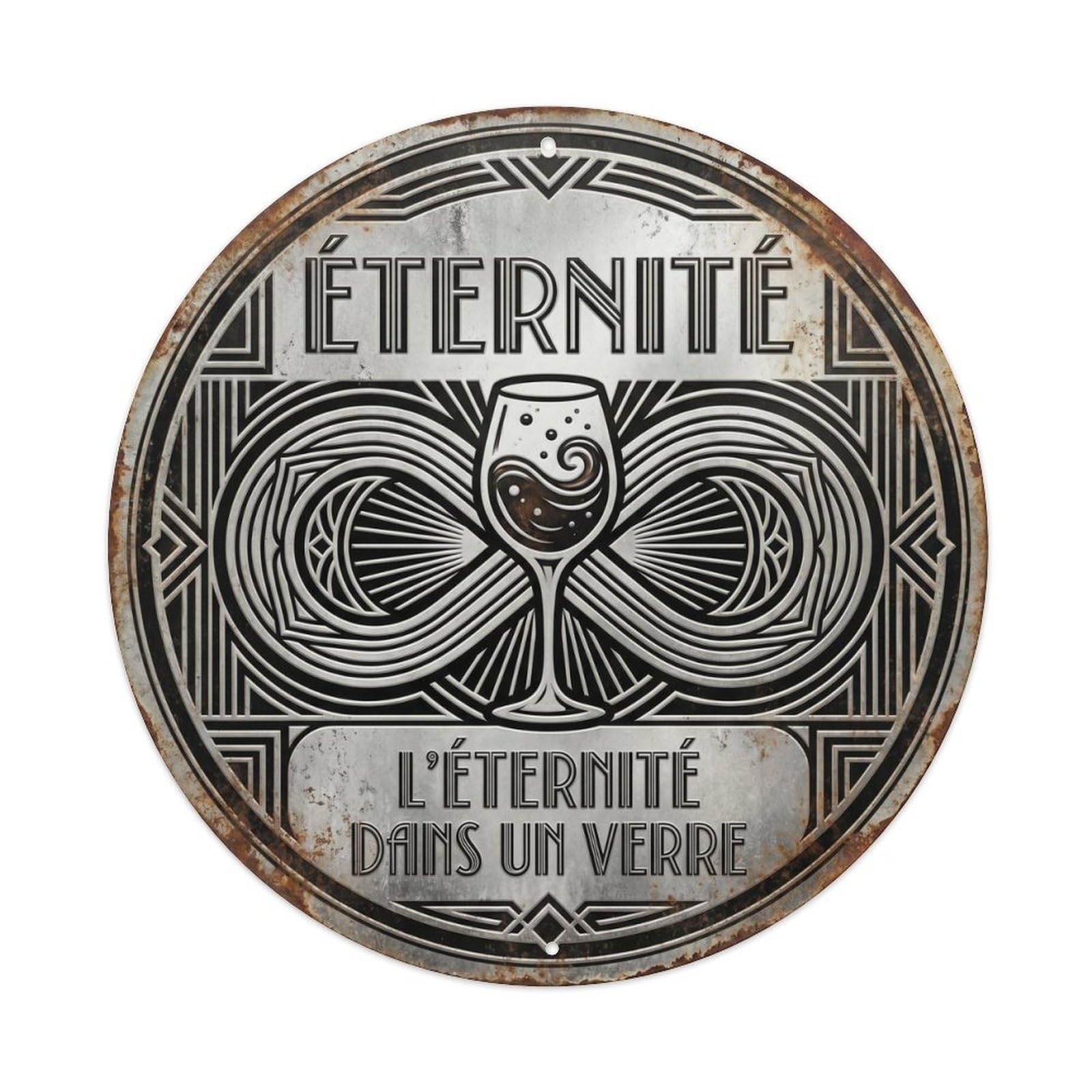 Eternity Humorous Bistro Eternity Vintage Metal Tin Sign Plaque Wall Decor for Cafe, Club Bar, Office, Garden Metal Poster 8x8Inch