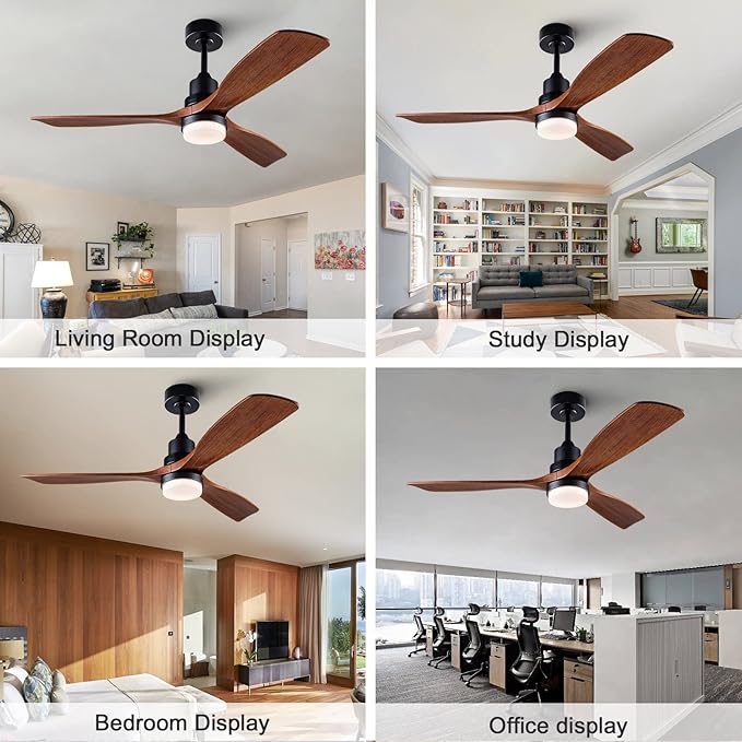 Ventilador de Techo 52 Pulgadas con Luz y Control Remoto - E miniatura 8