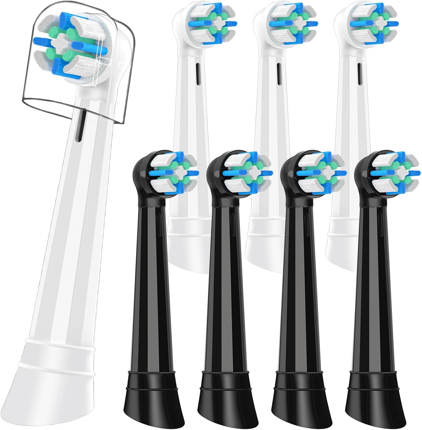 8PCS iO Replacement Heads Compatible with Oral B iO 3 4 5 6 7 8 9 10 Series Electric Toothbrush,IO Toothbrush Heads Compatible with Oral B iO,Medium-Hard bristles Care for Your Teeth
