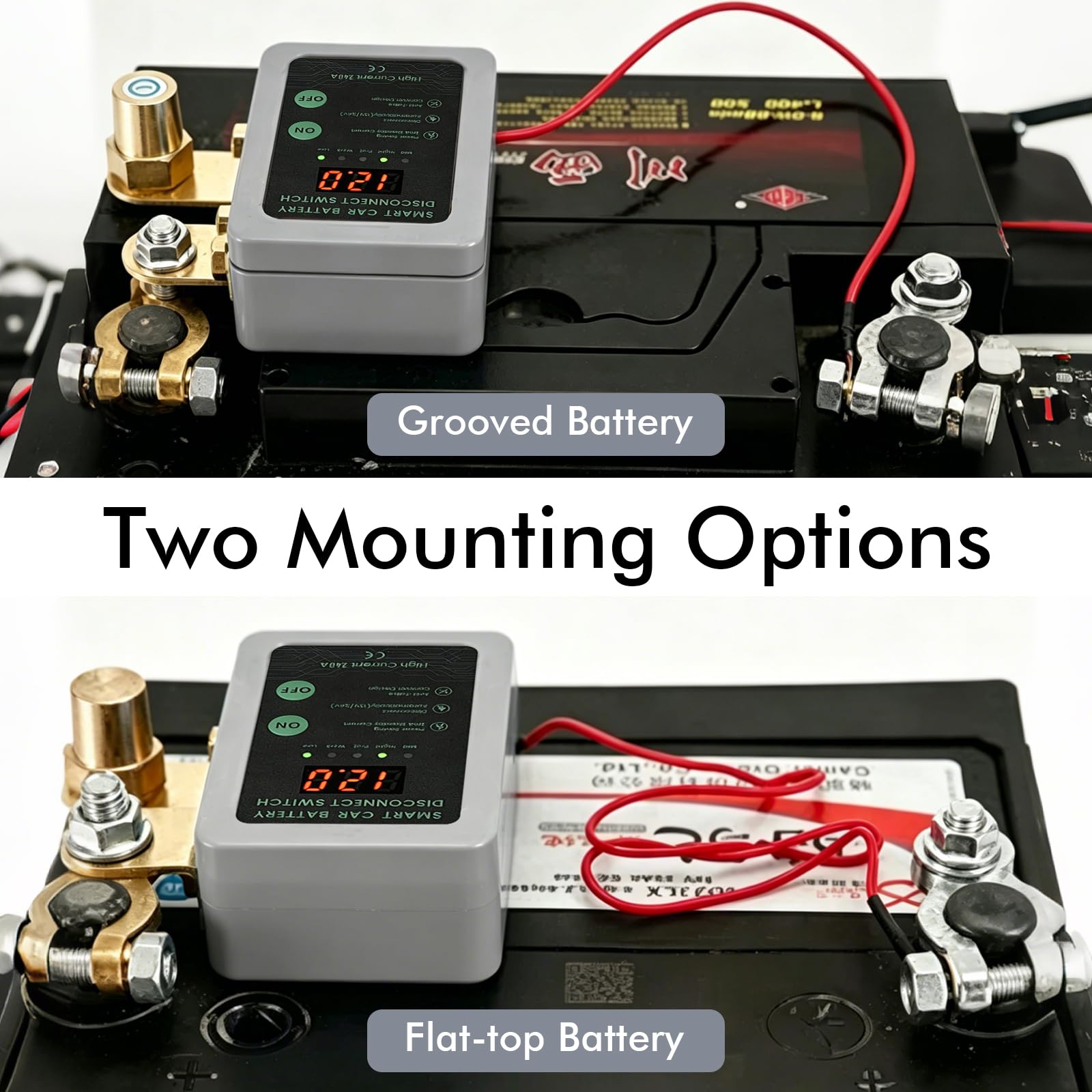 Interruttore di separazione per batteria da 12 V, 240 A, con 2 telecomandi, smart wireless, interruttore di separazione per auto, camper, ATV, camion, barca
