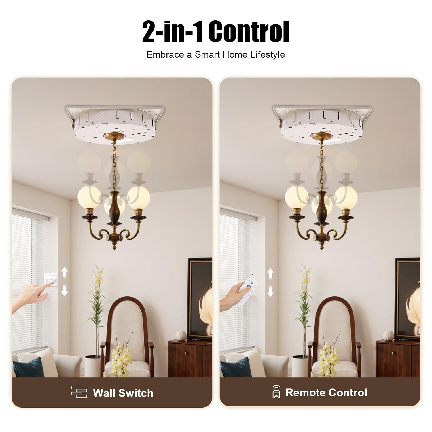 Electric Chandelier Hoist 110lbs Capacity Chandelier Hoist Lifter with 13ft Remote Control & Steel Wire Rope for Chandelier Light Fixture Installation & Maintenance