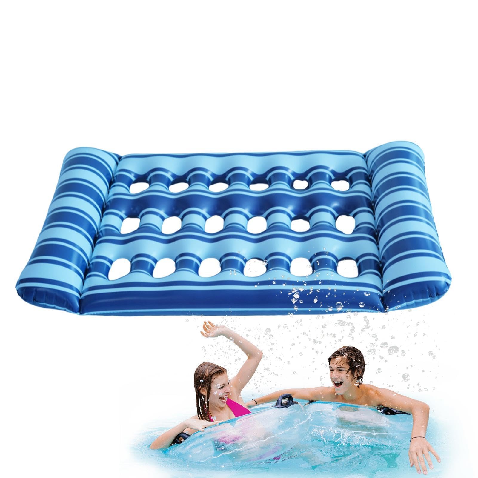 NALACAL Inflatable Rafts, Water Float Inflatable, Floating Mesh Chair, Comfortable floaties with Ergonomic Design Flotation Devices Pool Rafts for Outdoor Beach Swimming Pool Lake and River