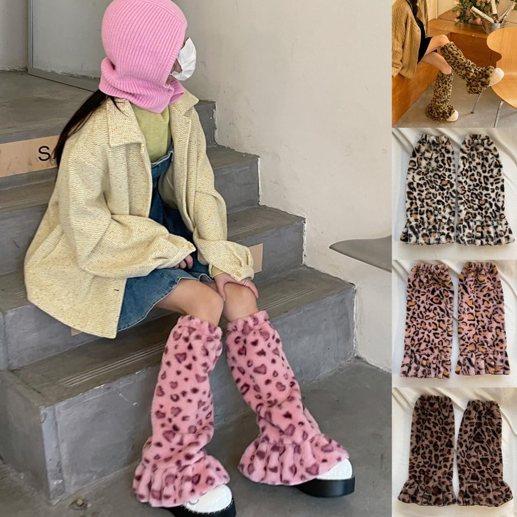 1 Pair Women Leg Warmers Plush Japanese Ruffled Leg Socks Winter Foot Warmer Socks