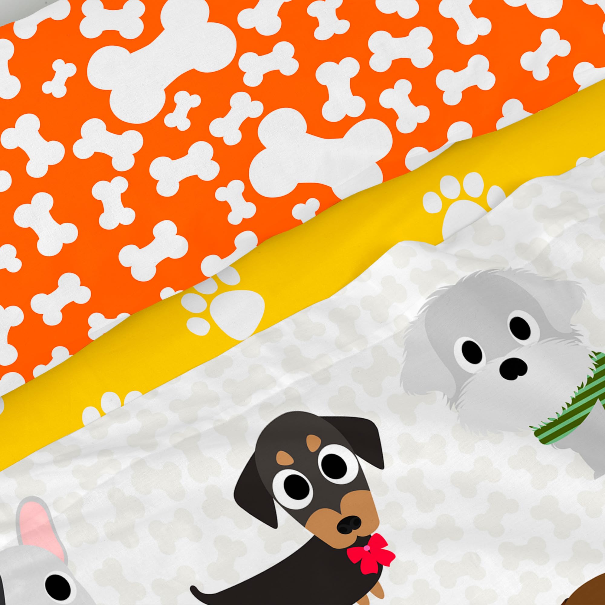 Dogs Juego de sábanas 2 piezas 160x270 cm (Cama 80/90)