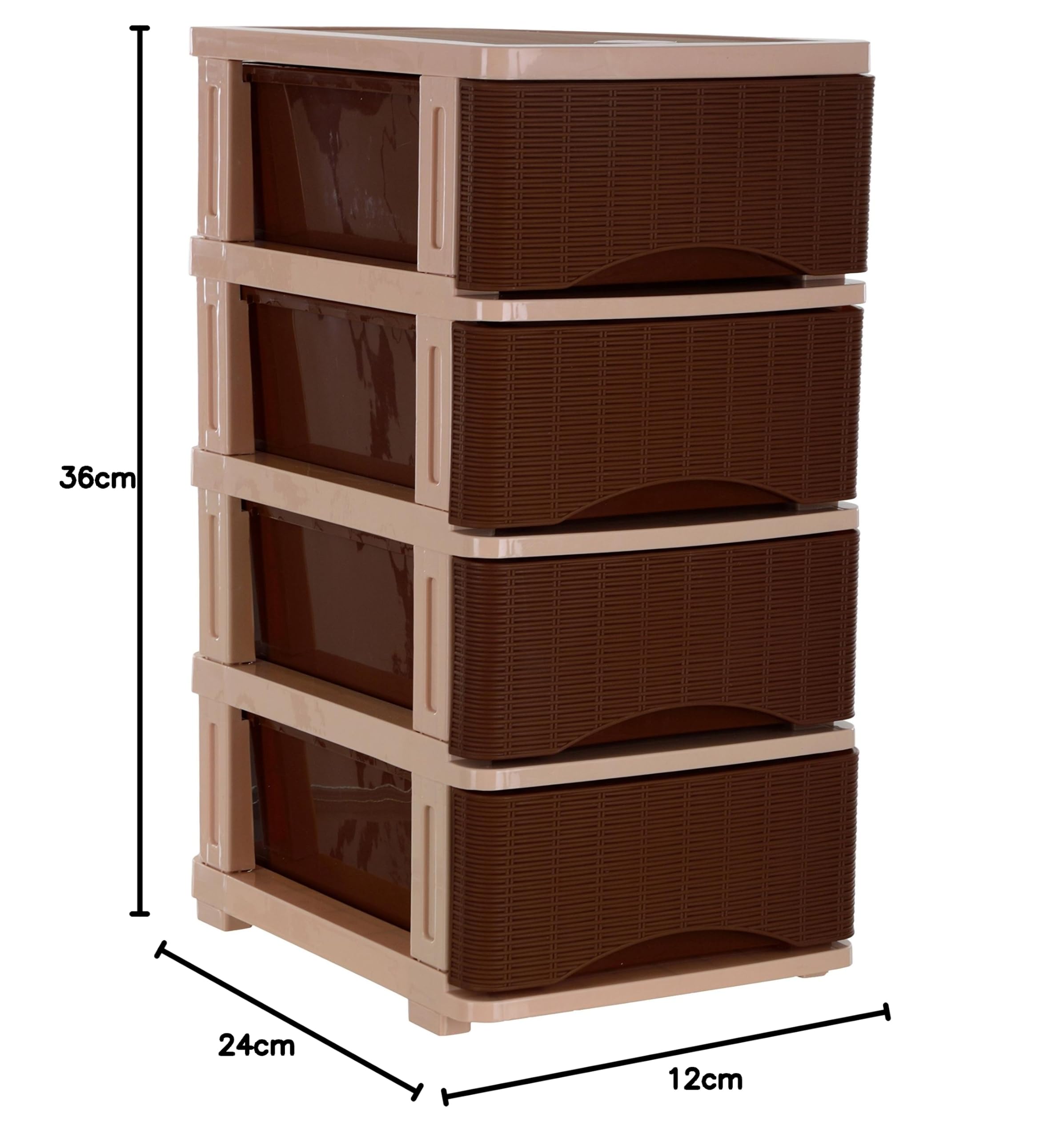 Nayasa Brown Plastic Drawer - Storage Solution -2