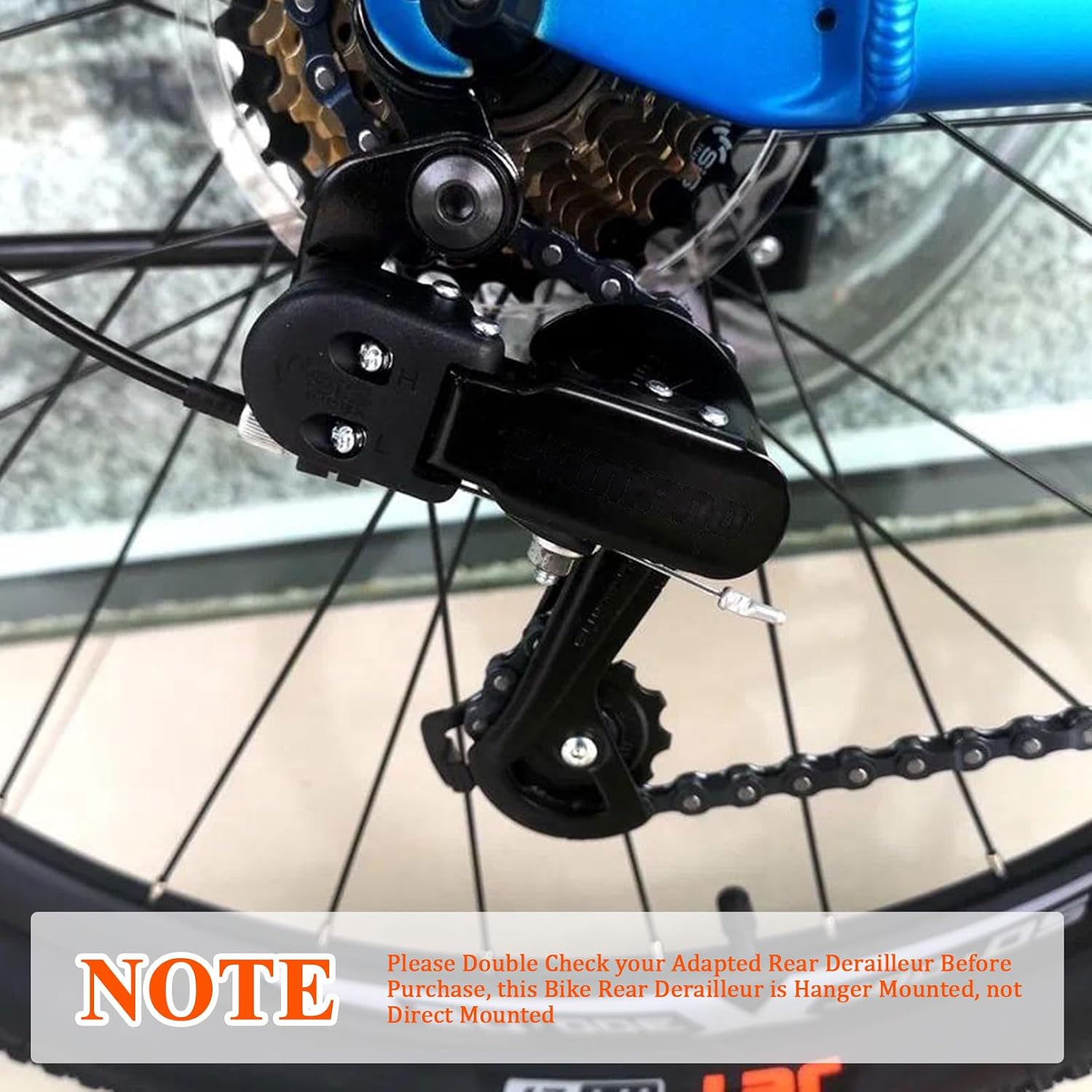 RD-TZ31-GS 6/7 Speed Rear Derailleur with Direct Mount, Medium Cage, for Mountain Bike