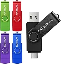 USB Flash Drive 2 in 1 OTG Type C USB 2.0 Rotating Memory Stick for Data Storage Inch Pendrive for Android Smartphones, MacBooks, Tablets, PC, 16GB