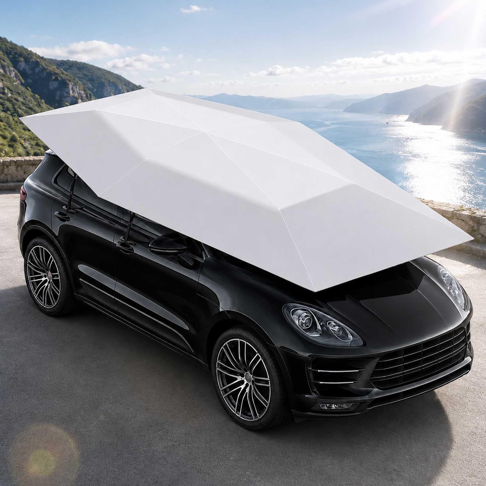 aallwwsso Car Umbrella Cover With Remote Control For Sedans, Suvs And Pickups gray-5.2m