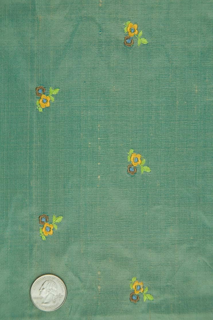 Embroidered Dupioni Silk MED-131/10 Fabric