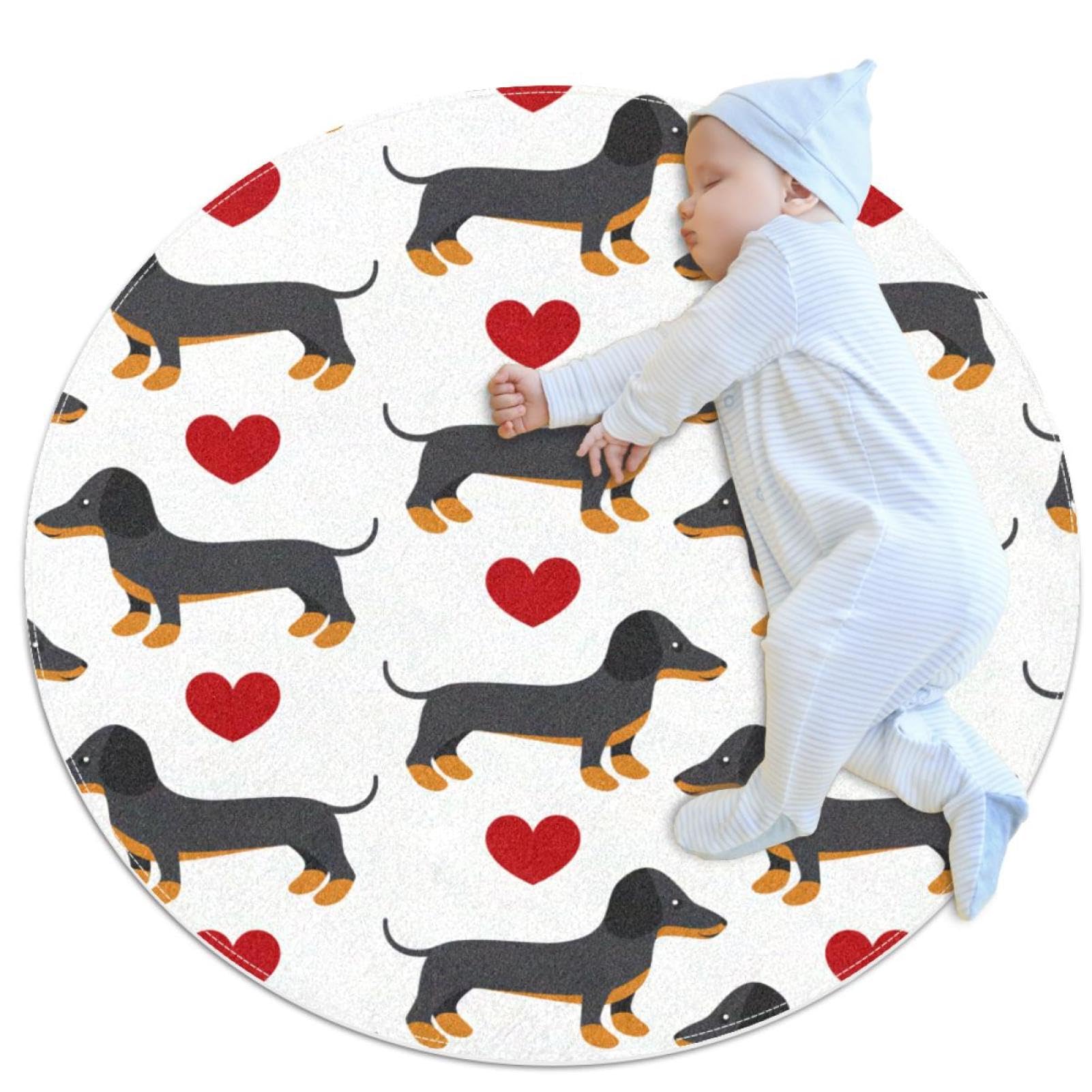 Tapis teckel rond 1m antidérapant et ultra doux pour une sécurité maximale
