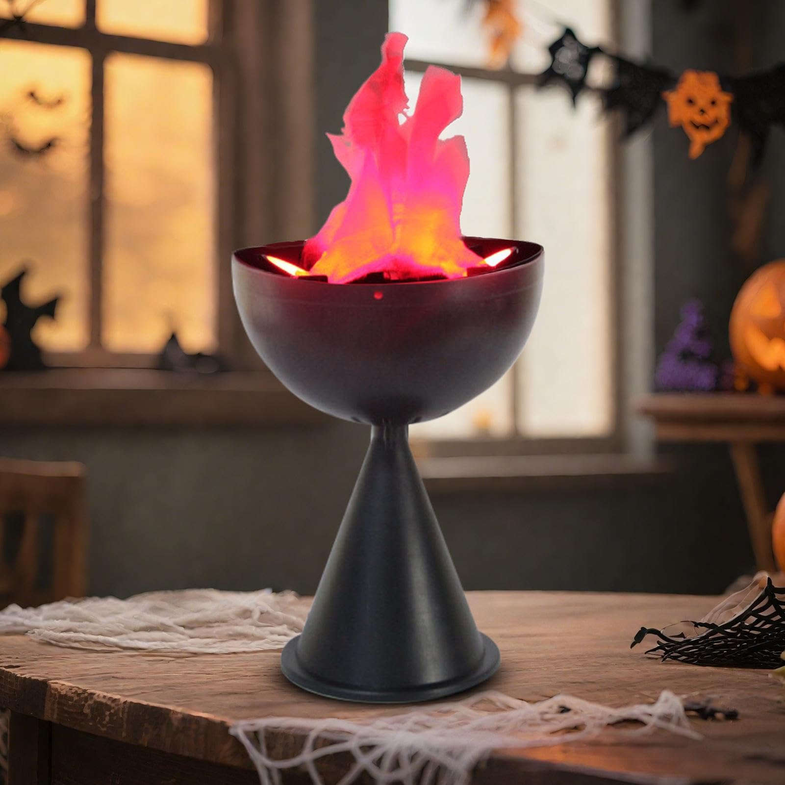 Luz Llama | Decoración de Parpadeante Artificial | Luces LED de Llama de Fogata de Halloween de Utilería | Para Interior, Exterior, Jardín, Patio, Balcón, Hogar, Bar, Casa Encantada, Dormitorio,