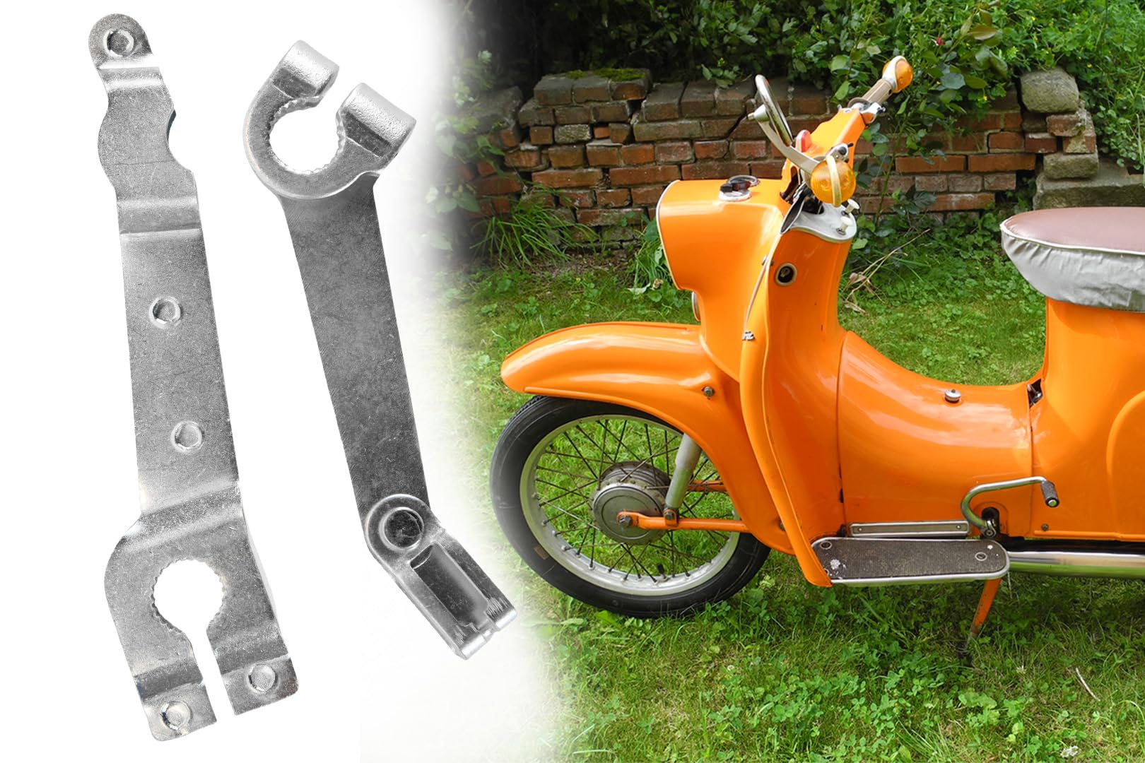 Rear Brake Lever For Brake Cam – Fits Simson S50, S51, S70, KR, SR50 Scooter – Silver Steel