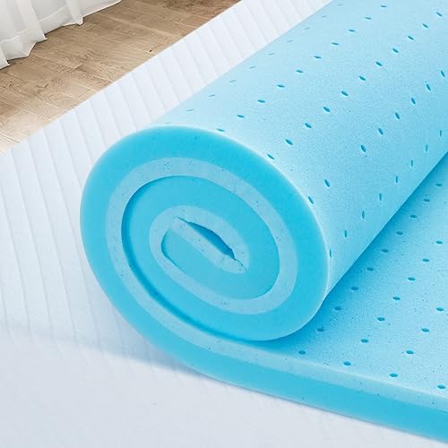 Miniatura 7 de Maxzzz Cubrecolchón de 2 pulgadas King – Cubrecolchón de espuma viscoelástica de gel fresco extra firme, cubrecolchón duro para aliviar el dolor de