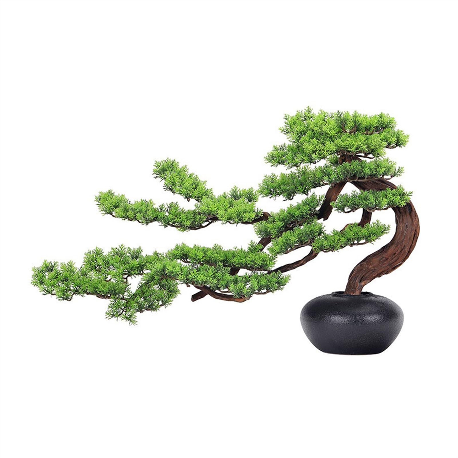 IUokLU Artificial Bonsai Tree Chinese Simulation Bonsai Ornaments Living Room Entrance Fake Flower Arrangement Zen Fake Green Plants Potted Plants Artificial Tree