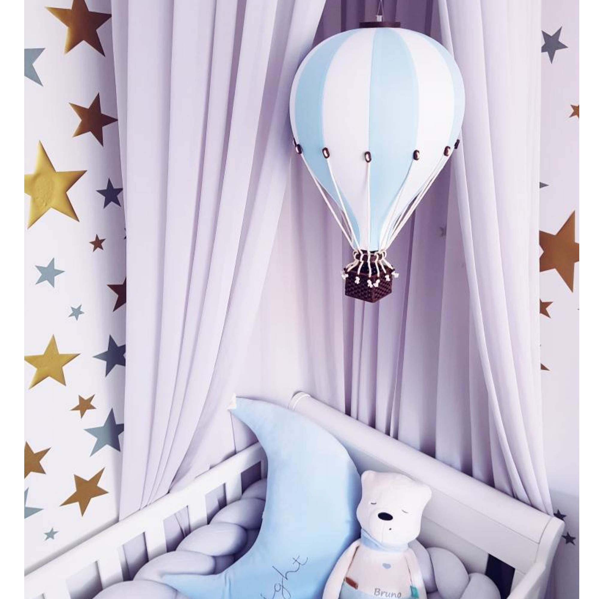 Sevira Kids - Montgolfière décorative - Bleu Clair