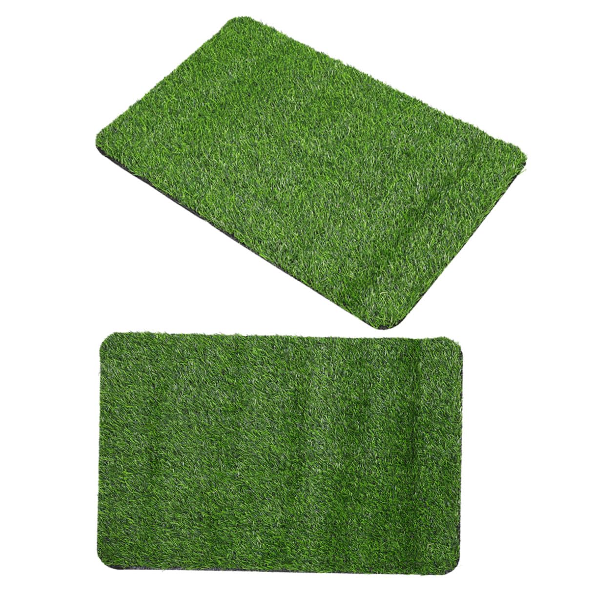 Tapis de propreté pour chiens en gazon artificiel vert 2 pièces pour patio et entrée