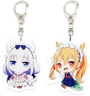 EBTY DREAMS Inc. - Set of 2 Miss Kobayashis Dragon Maid Acrylic Keychain Kanna Kamui, Tohru v2