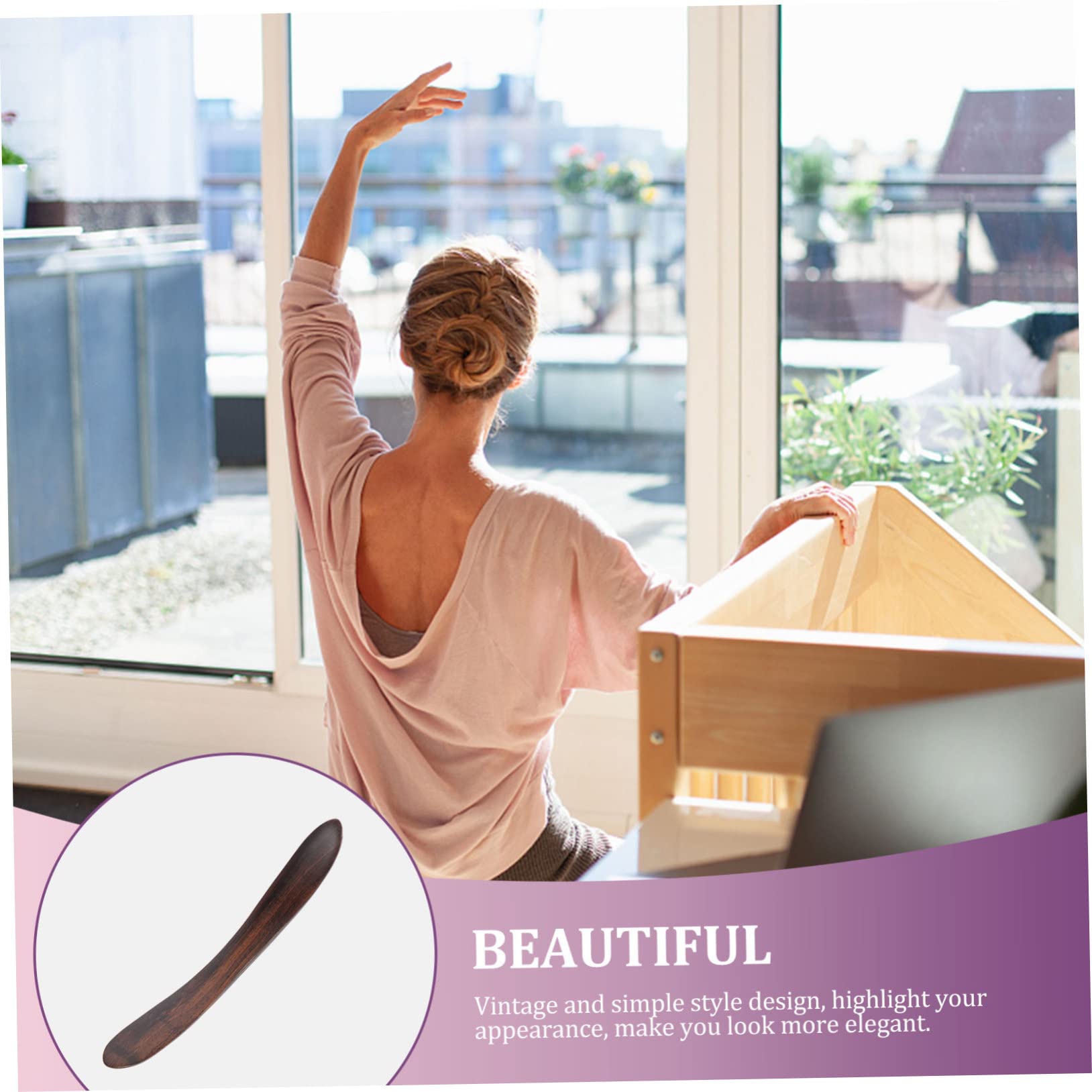 DOITOOL 4stücke Holz-haarstäbe Für Damen Reusable Chopsticks Für Frisuren Lange Schwarze Doppelseitige Haarnadeln Aus Edelhölzern Für Hochsteckfrisuren Und Alltägliche Styles