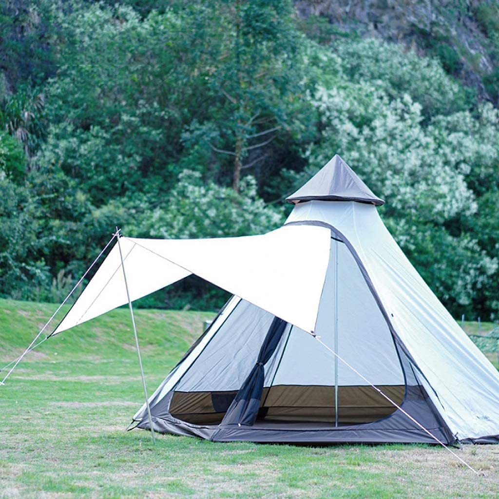 Tienda de Campaña, Tienda De Campaña con Forma De Pirámide para 4 Personas, Fácil De Instalar, Impermeable, De Doble Capa, con Barra De Aluminio, Tienda Instantánea Tienda de Campaña Compacta
