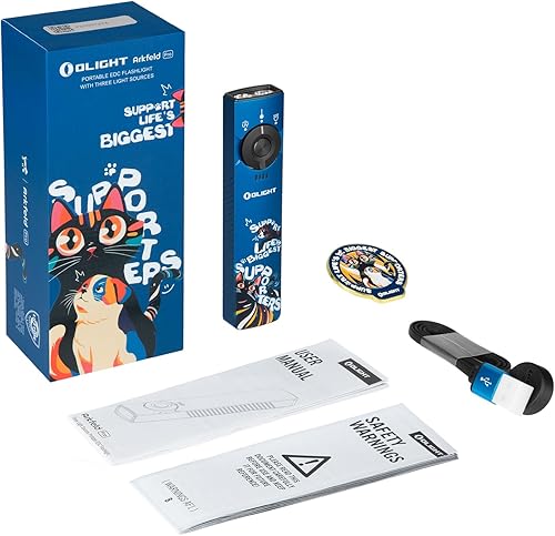 Vista 53 de OLIGHT Arkfeld Pro - Linterna plana recargable EDC con haz verde, combo de LED UV y blanco, luces de bolsillo portátiles de 1300 lúmenes, fuentes