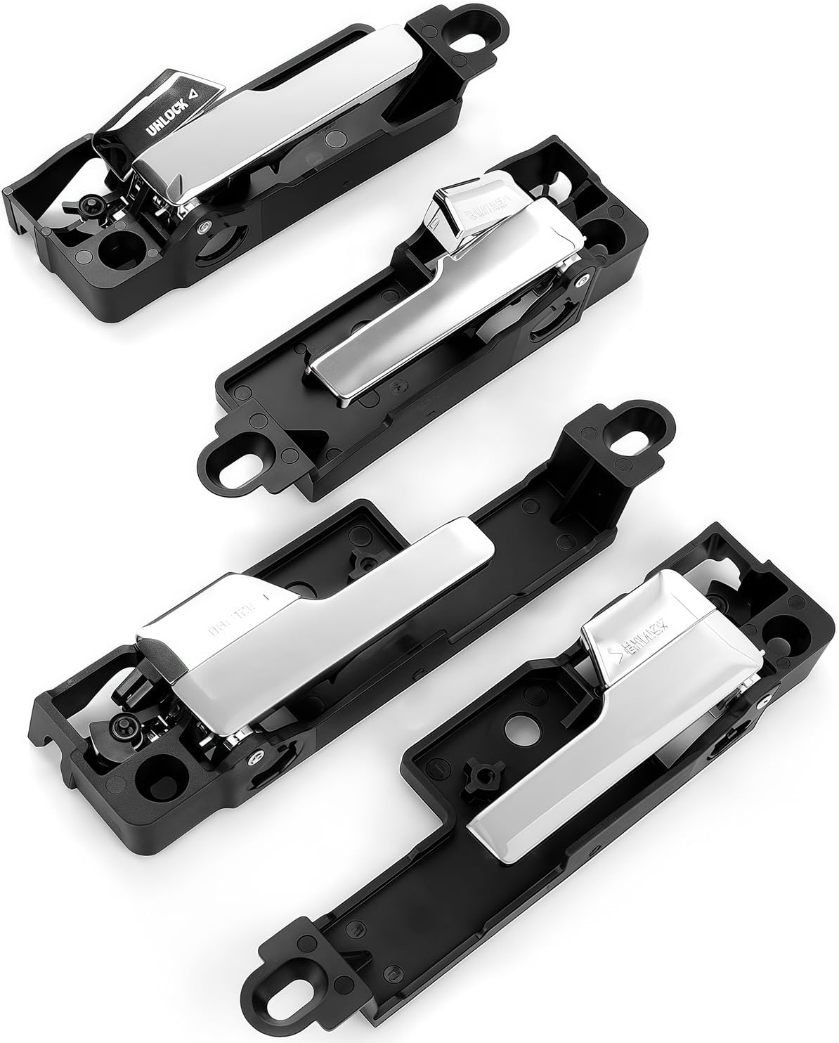 ATRACYPART Upgraded Metal Interior Door Handles Front/Rear Left & Right (4 PCS) – Fit for 2006-2012 Ford Fusion, Mercury Milan, 2006 Lincoln Zephyr, 2007-2012 Lincoln MKZ – Replaces 6E5Z5422601A