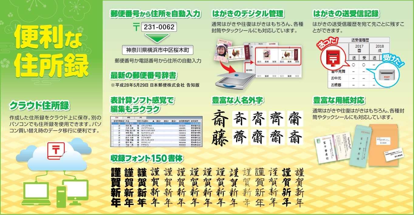 Amazon 筆ぐるめ 24 宛名印刷 住所録プラス 年賀状 ハガキ作成 Pcソフト Amazon 筆ぐるめ 24 宛名印刷 住所録プラス 年賀状 ハガキ作成 Pcソフト