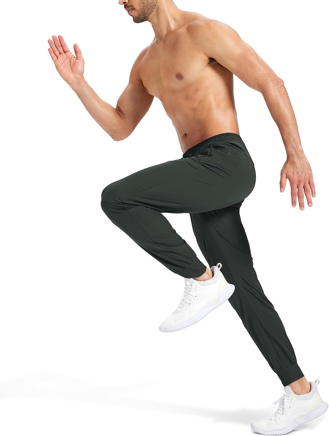 MAGNIVIT Men's Sweatpants with 3 Zipper Pockets Athletic Workout Lightweight Pants Quick Dry Running Joggers for Men - Image 5