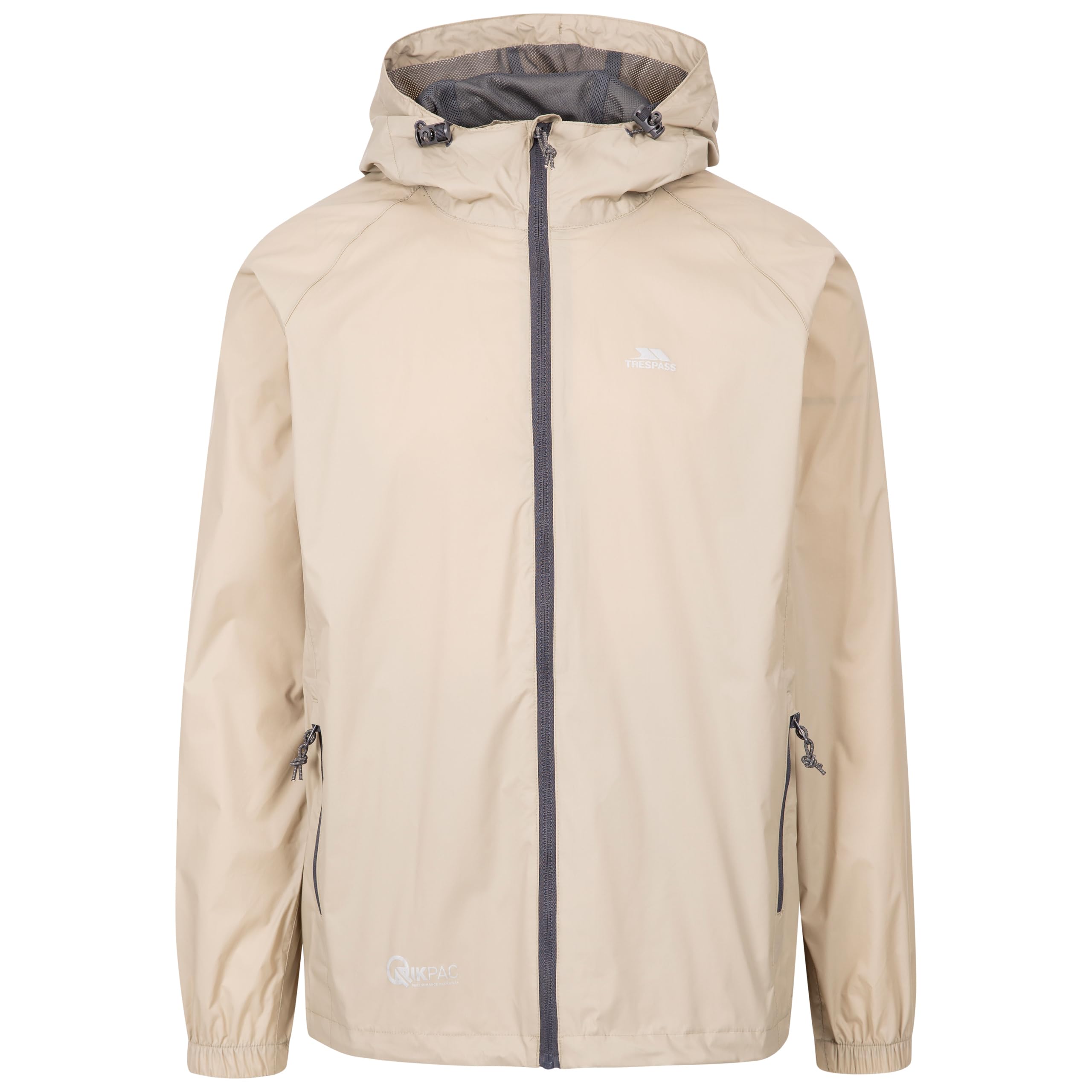 Trespass Adults Waterproof Jacket Packaway Lightweight Raincoat Qikpac