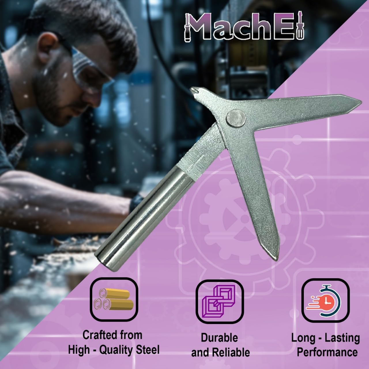 MachEl Round Bar Center Finder 3/8" Shank Tool for Milling Machine