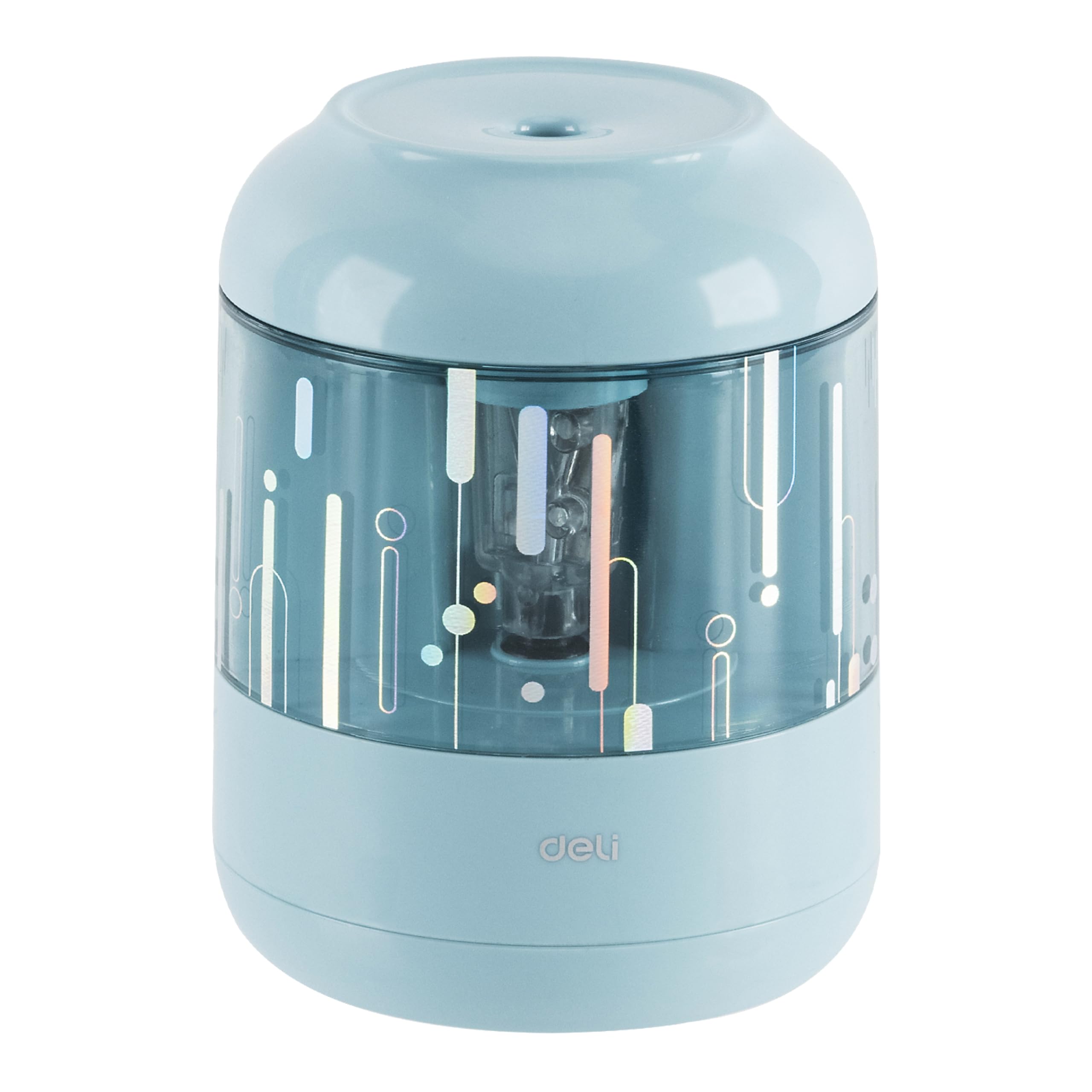 Deli Electric Pencil Sharpener - Automatic Electric Sharpener for Graphite Pencils φ6.9-8mm, Heavy Duty, Desk & Classroom Use, Blue