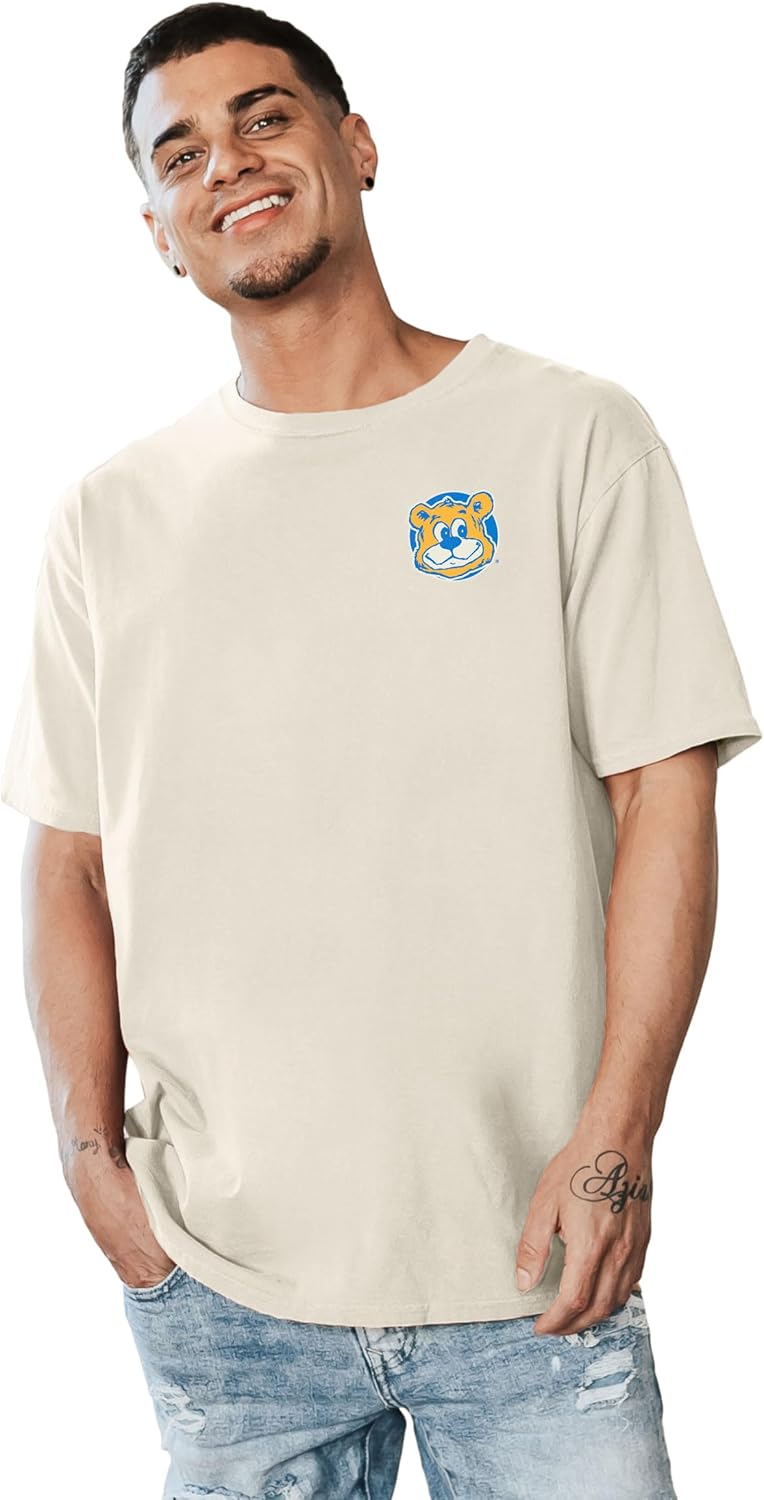 Blue 84 NCAA Unisex-Adult NCAA Officially Licensed T-Shirt Ringspun Front/Back Mascot Ivory