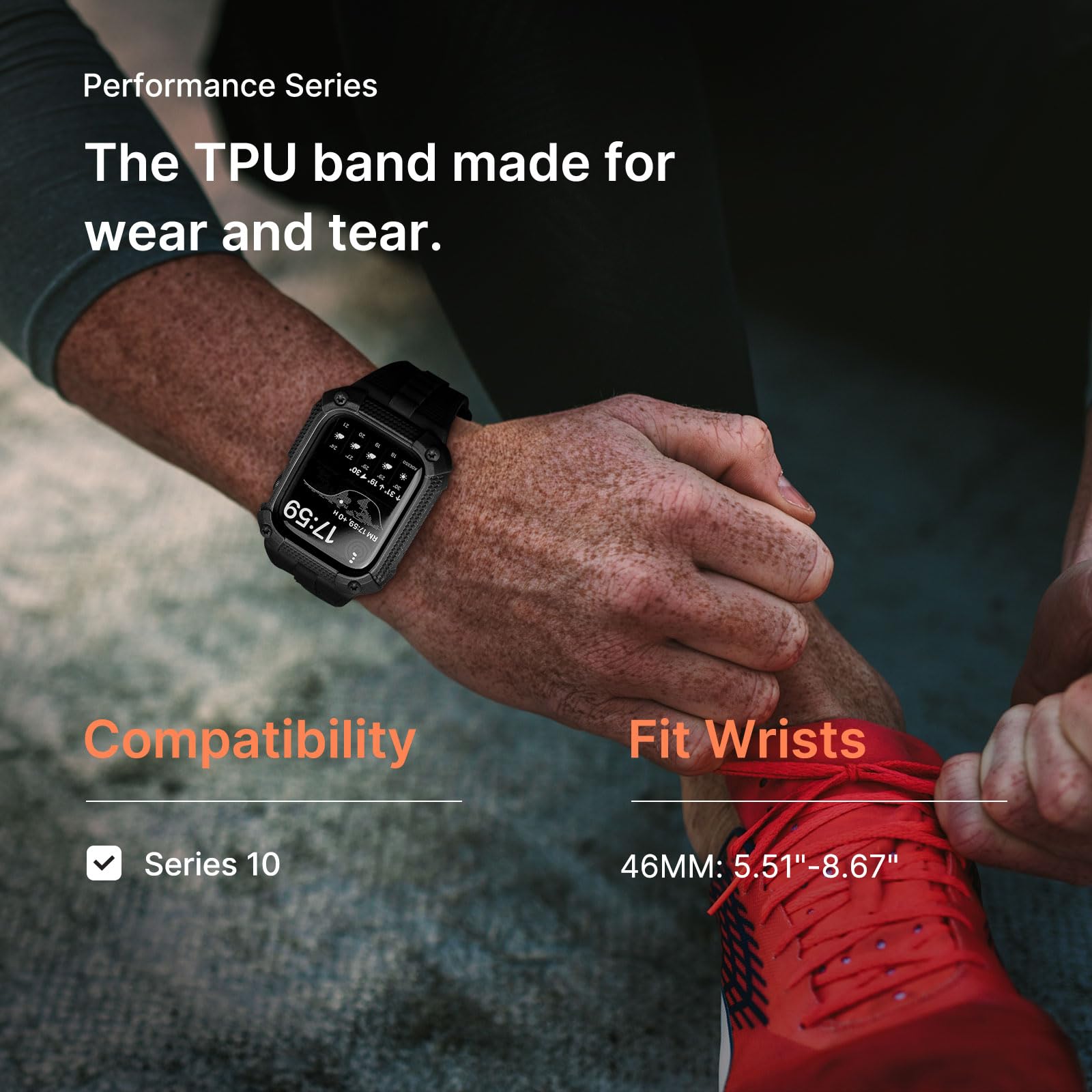 Fullmosa Compatible con correas de Apple Watch de 40 mm, 41 mm, 44 mm, 45 mm, 46 mm, 42 mm, 49 mm, 38 mm, con funda protectora, correa resistente para iWatch para Apple Watch SE/Ultra 3/2/1 Series 11