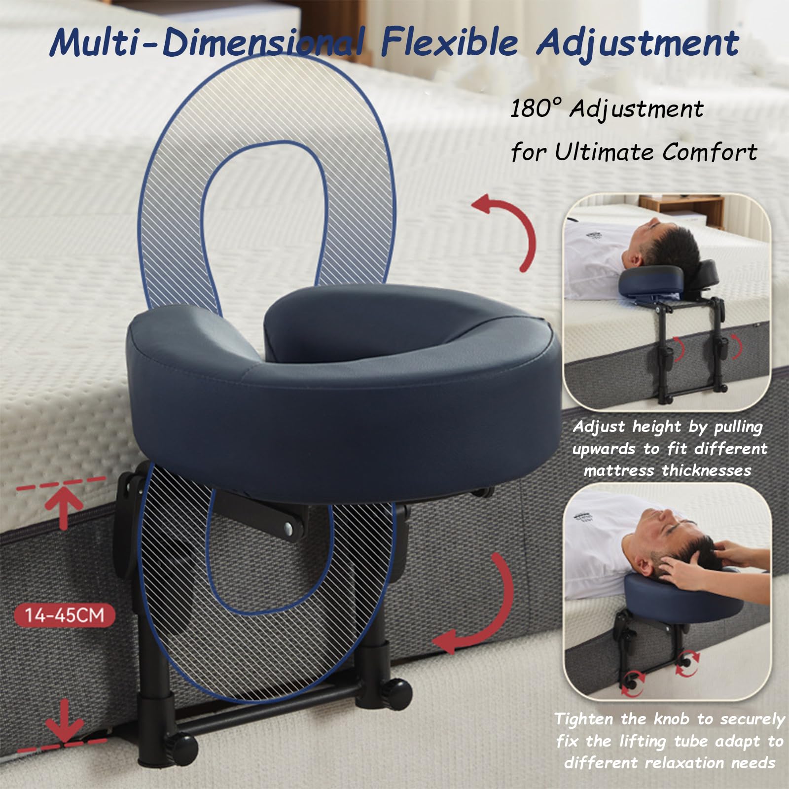 Almohada ajustable para mesa de masaje, cojín de apoyo universal para el hogar, spa y salón, ideal para recuperación de cirugía ocular con reposabrazos
