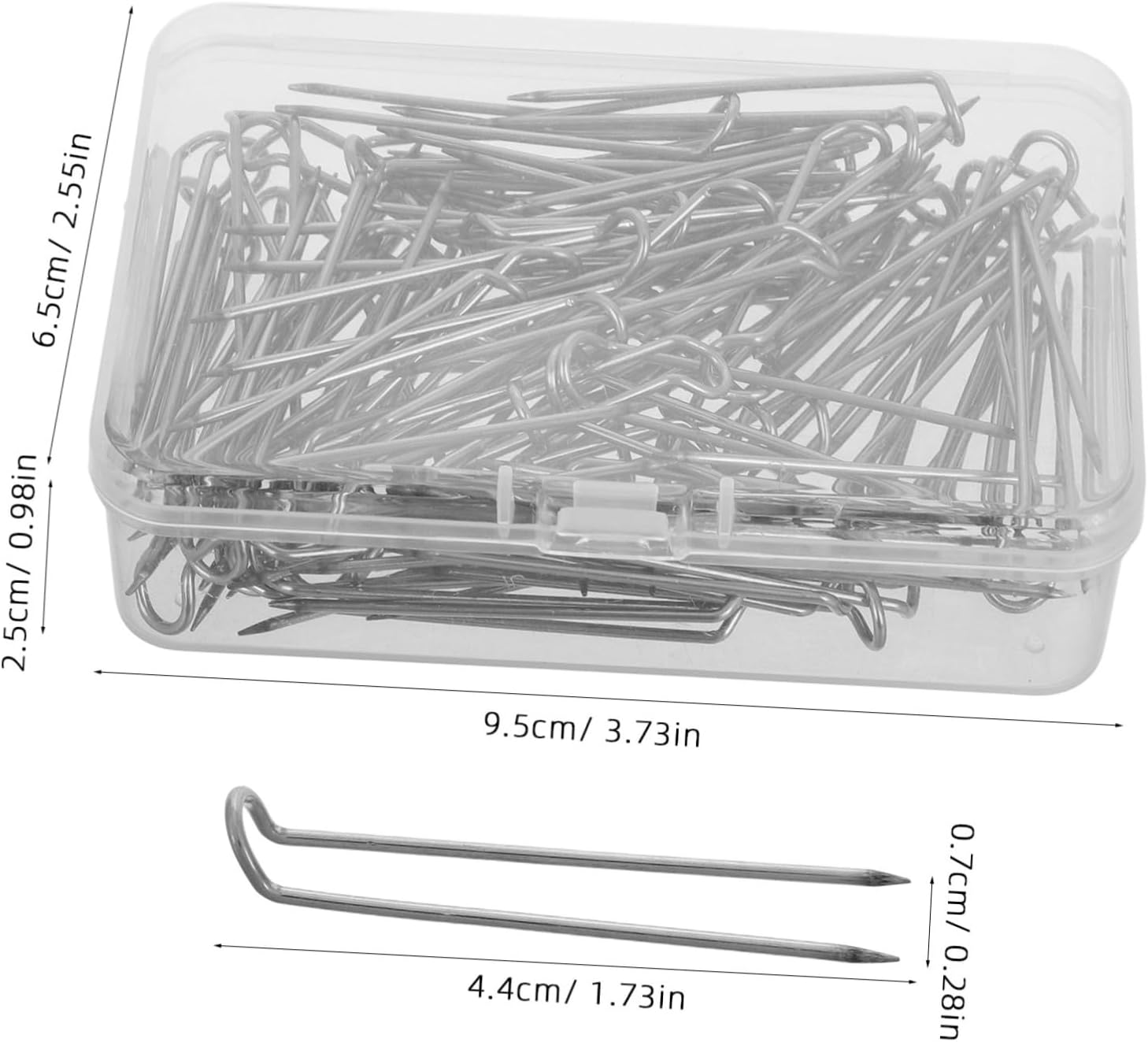 STOBOK U Shape Pins for Sewing Stainless Steel Needlecraft Blocking Pins for Fabric Positioning and Home Decor for Quilting and Jewelry Display