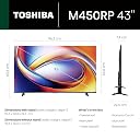 Toshiba 108 cm (43 Inches) 4K Ultra HD Smart QLED TV | Dolby Atmos, HDR10+ | 24W Powerful Speakers | Sports Mode | REGZA Engine ZR | Voice Control |4K Upscaling | VIDAA OS | 43M450RP (Black) gallery image