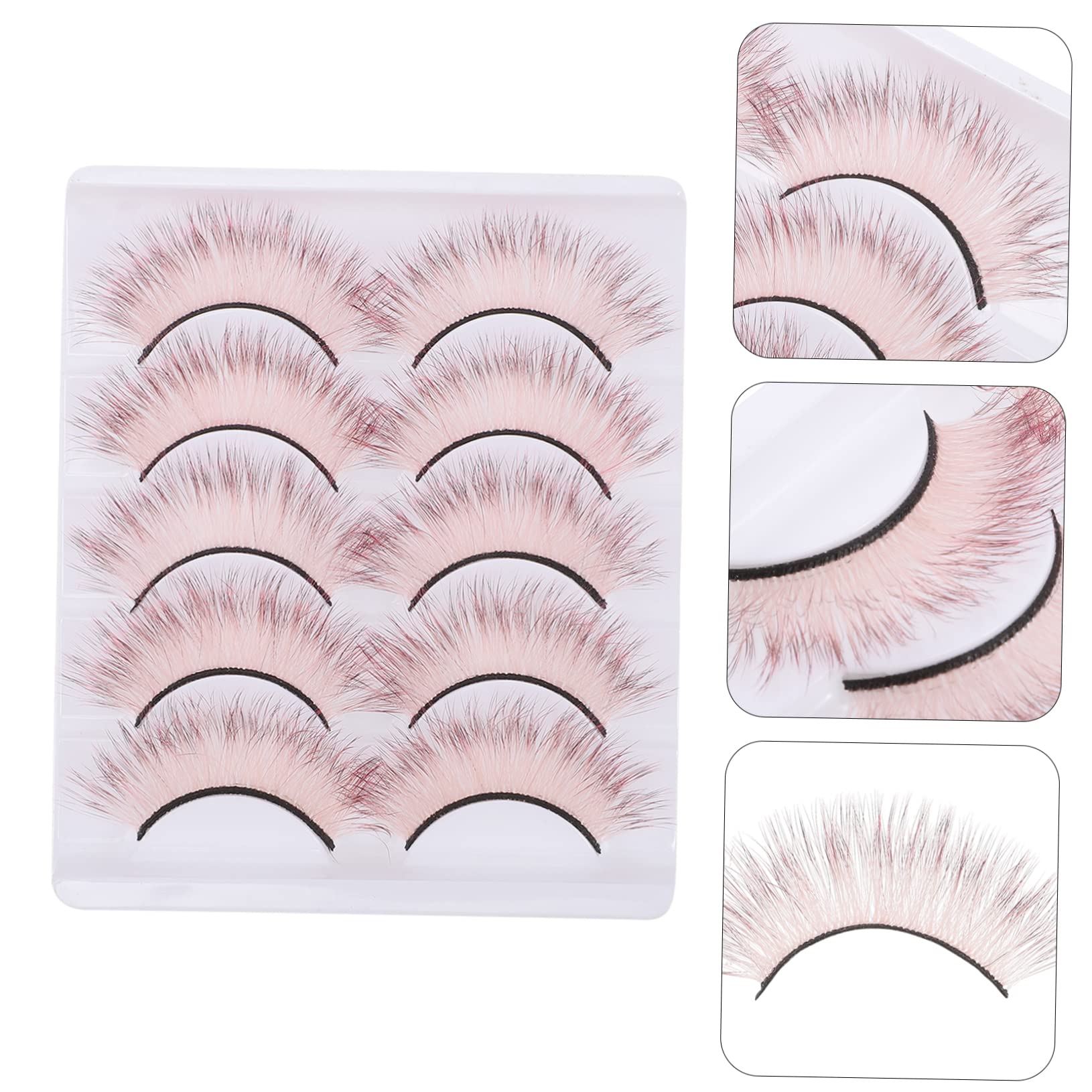 DOITOOL 25paires Faux Cils Colorés Cils Cosplay Dégradé Pour Halloween Et Événements Spéciaux