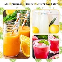 Vista 6 de Lemon Squeezer, 2-Pack Screw Top Manual Juicer with Pour Spout - Handheld Citrus Press for Lime, Orange, Easy to Clean & Carry for Kitchen