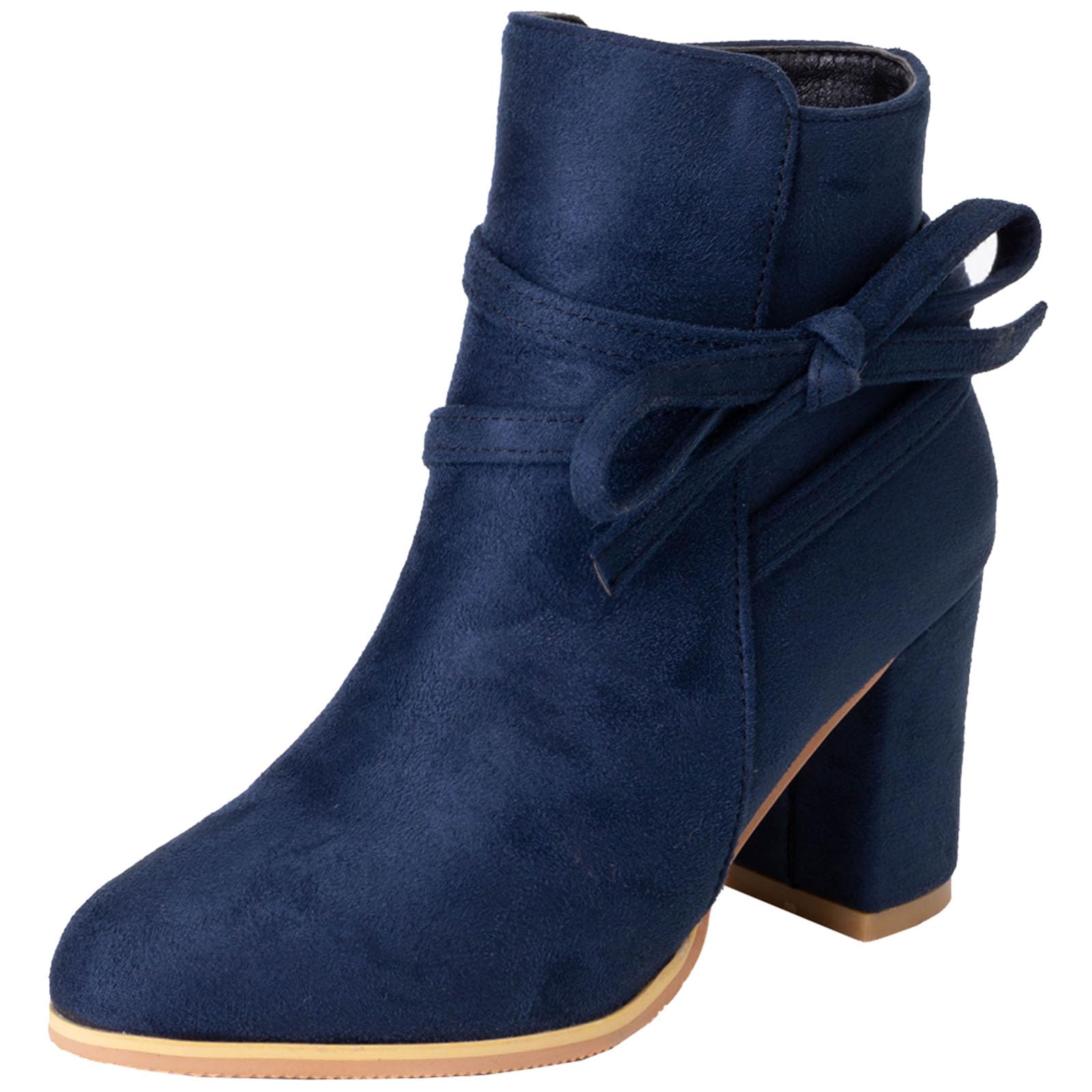 CUTEHEELS Botines de tacón grueso para mujer