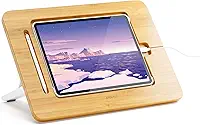 AFOOYO Suporte de desenho de madeira para tablet – 5 ângulos ajustáveis para laptop, suporte de leitura de livros, compatível com iPad Pro de 12,9/13 polegadas com versão de capa para iPad (3ª a 7ª
