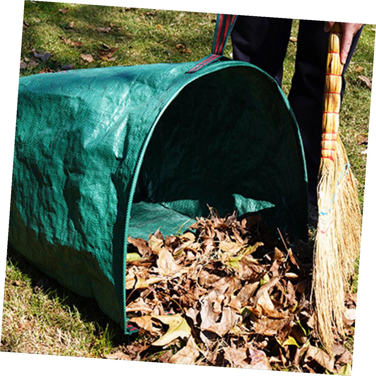 Großer Faltbarer Gartensack mit Hoher Kapazität Robustes Design Starke Griffe für Laub Grünabfall und Gartenarbeit Vielseitig Einsetzbar für Rasenpflege und Landschaftsbau
