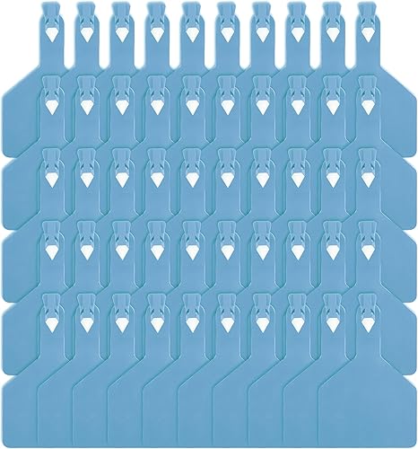 Danbark 50 etiquetas de oreja de ganado de una sola pieza, etiquetas grandes de vaca de TPU, resistentes a la decoloración y al frío para una fácil