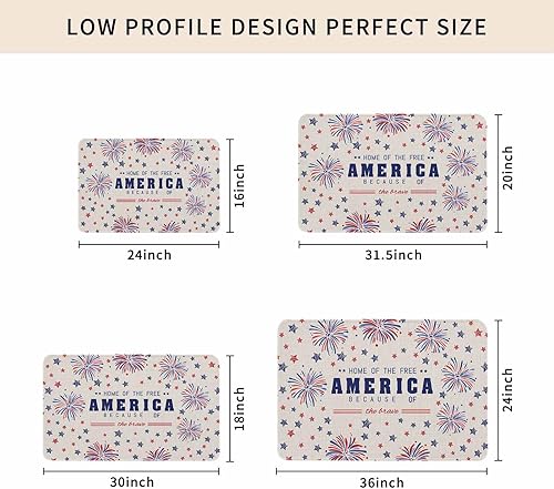 Vista 360 de Tapete de Feliz Navidad, tapete antideslizante para puerta delantera, baño, cocina, dormitorio, patio, entrada, 16 x 24 pulgadas, rojo, negro y verde