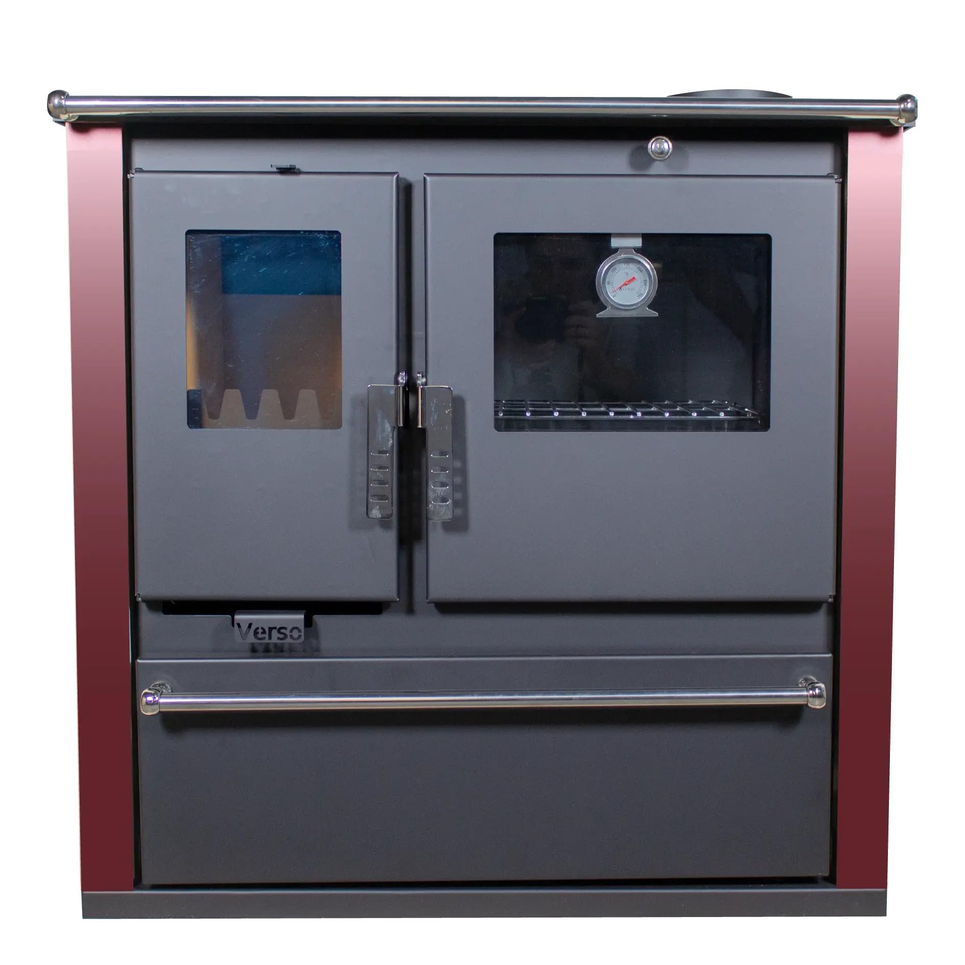 EEK A+ Verso CS Plus Küchenofen Kaminofen Holzherd 7.7 kW - Bordo