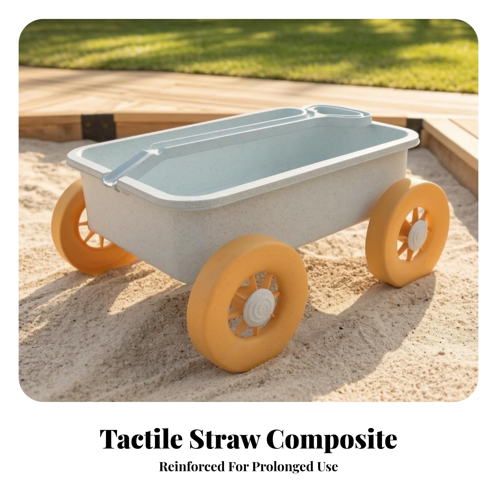 Carrello Giocattolo da Spiaggia per Bambini Carretto Bambini Sabbia Trasporto Manico Ruote Facili Corpo Leggero Robusto Adatto per Giochi Esterni Spiaggia Giardino Cortile Sabbiera